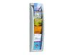 Présentoir mural Quick Fit pour documents 1/3 A4 - 5 compartiments - anthracite/transparent