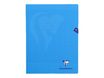 Clairefontaine Mimesys - Cahier polypro 24 x 32 cm - 96 pages - grands carreaux (Seyes) - bleu