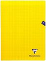 Clairefontaine Mimesys - Cahier polypro 24 x 32 cm - 96 pages - grands carreaux (Seyes) - jaune