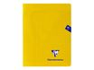 Clairefontaine Mimesys - Cahier polypro 17 x 22 cm - 96 pages - grands carreaux (Seyes) - jaune