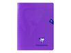 Clairefontaine Mimesys - Cahier polypro 17 x 22 cm - 96 pages - grands carreaux (Seyes) - violet