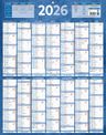 Calendrier bancaire année civile BOUCHUT "229 Bleu" 55 x 43 cm coloris bleu Pefc 70 %