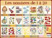 Sous-main carton rigide Nombres 1/20 - 40,5 x 55 cm - Bouchut