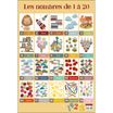 Bouchut - Poster pédagogique effaçable - 52 x 76 cm - Nombres de 1 à 20