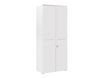 Armoire hautes YES ! - L80 x H187 x P42 - 2 portes - Façade et dessus blanc