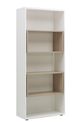 Bibliothèque ARPE - L80 x H190 x P35 - Chêne et blanc