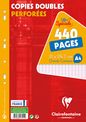 Clairefontaine - copies doubles - 440 pages - A4 - grands carreaux (Seyes) - perforées