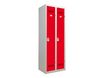 Vestiaire Industrie Propre - 2 portes - 180 x 60 x 50 cm - gris/rouge