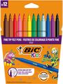 BIC Kids Visa - 12 Feutres - Pointe fine