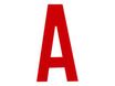Pickup - Étiquette autocollante - 90 mm - Lettre A - rouge brillant