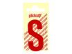 Pickup - Étiquette autocollante - 150 mm - Lettre S - rouge brillant