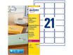 Avery - 525 Étiquettes adresse transparentes - 63,5 x 38,1 mm - Impression laser - réf L7560-25