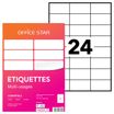 Office Star - 2400 Étiquettes multi-usages blanches - 70 x 37 mm - réf OS43474