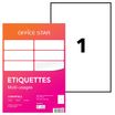 Office Star - 100 Étiquettes multi-usages blanches - 210 x 297 mm - réf OS43478