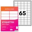 Office Star - 6500 Étiquettes multi-usages blanches - 38 x 21,2 mm - réf OS43424