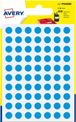 Avery - 490 Pastilles adhésives - bleu - diamètre 8 mm