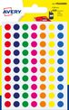 Avery - 420 Pastilles adhésives - couleurs assorties - diamètre 8 mm