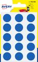 Avery - 90 Pastilles adhésives - bleu - diamètre 19 mm
