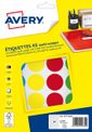 Avery - Etui A5 - 168 Pastilles adhésives - couleurs assorties - diamètre 30 mm