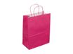50 Sacs cadeau kraft - poignées torsadées - 18 cm x 8 cm x 22 cm - fuchsia