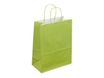 50 Sacs cadeau kraft - poignées torsadées - 18 cm x 8 cm x 22 cm - vert