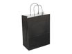 Logistipack - Bolsa de regalo - ampliable - 18 cm x 8 cm x 22 cm - negro - paquete de 50