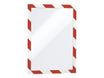 Durable Duraframe Magnetic Security - Cadre d'affichage magnétique bicolore - A4 - rouge/blanc