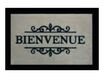 Tapis de sol absorbant BIENVENUE - 40 x 60 cm - en polyamide - beige