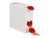 Logistipack - Rouleau de 500 étiquettes -30% en boîte distributrice - Rouge