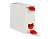 Logistipack - Rouleau de 500 étiquettes -50% en boîte distributrice - Rouge