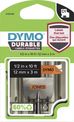 DYMO D1 - Ruban d'étiquettes auto-adhésives - 1 rouleau (12 mm x 3 m) - fond orange écriture blanche