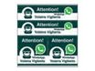 Pickup - Pictogramme - Whatsapp voisins vigilants - 4 autocollants 15 x 15 cm