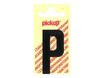 Pickup - Étiquette autocollante - 90 mm - Lettre P - noir mat