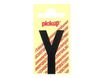 Pickup - Étiquette autocollante - 90 mm - Lettre Y - noir mat