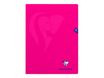 Clairefontaine Mimesys - Cahier polypro 24 x 32 cm - 96 pages - grands carreaux (Seyes) - rose