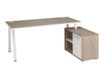 Bureau manager ARPE avec bloc de rangement droit - 160 cm - Chêne