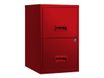 Classeur 2 tiroirs pour dossiers suspendus - 66 x 40 x 40 cm - rouge