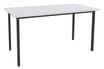 Table de réunion Rectangulaire - 140 x 70 cm - Pieds carrés anthracite - blanc perle