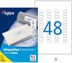 Apli Agipa - 4800 Étiquettes adhésives blanches multi-usages - 22 x 12,7 mm - coins arrondis - réf 102162