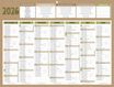 Calendrier bancaire année civile BOUCHUT "Natura Medium" 32 x 42 cm coloris beige