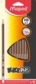 Maped Black'Peps - Pack de 10 crayons à papier - HB - 2,2 mm - embout gomme