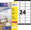 Avery - 960 Étiquettes adresse blanches - 63,5 x 33,9 mm - Impression laser - réf L7159-40