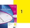 Office Star - 100 Étiquettes multi-usages jaune - 210 x 297 mm - réf OS43478Y