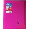 Clairefontaine Koverbook - Cahier polypro 24 x 32 cm - 96 pages - grands carreaux (Seyes) - rose