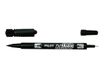Pilot TWIN MARKER - Pack de 10 marqueurs permanents - double pointe fine et extra fine - noir