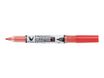 Pilot V BOARD MASTER S - Pack de 10 marqueurs effaçables - pointe ultra fine - rouge