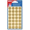 Apli Agipa - 112 Pastilles adhésives - or - diamètre 15 mm - réf 100602