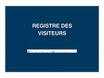 ELVE - Registre des visiteurs - A4 - 96 pages