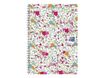 Oxford Floral - Carnet de notes à spirale - B5 - 120 pages - ligné