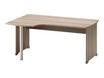 Bureau compact à gauche JAZZ+ - 160 cm - Pieds panneaux - Chêne gris